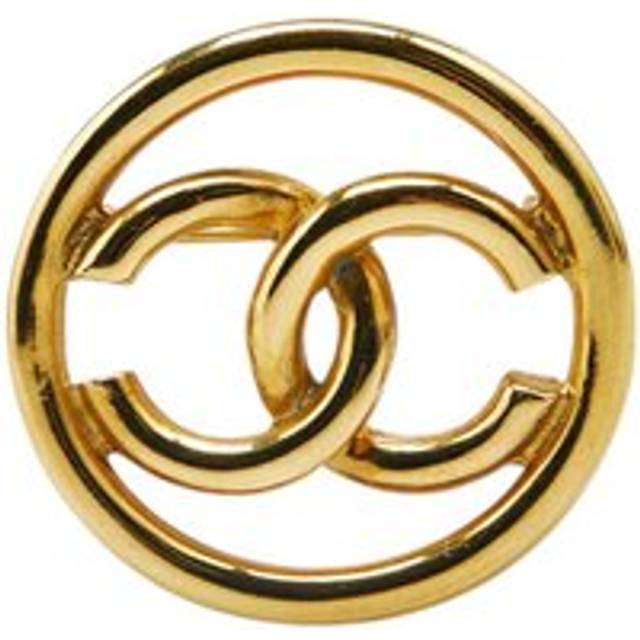 Womens Preloved CC Logo Gold Brooch Wo Brooches - Metallics - One Size