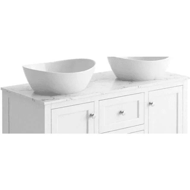 Harrogate Harr-marble-wte-1200 Montpelier 1200 White Vein Marble Top, White