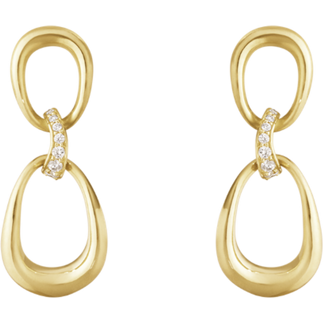 Georg Jensen Offspring 1433B øreringe i 18kt guld med diamant