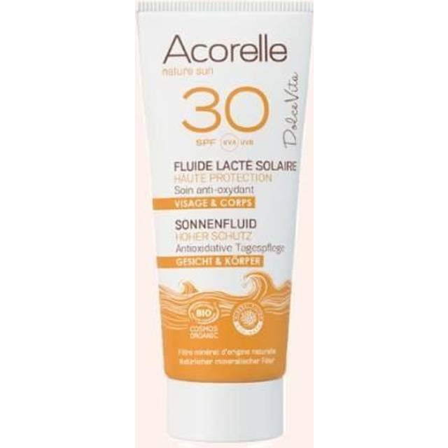 ACORELLE Organic Certified SPF30 Solar Milky Fluid 40 ml