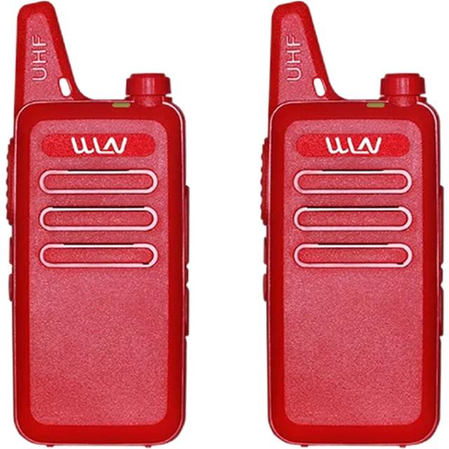 (Red-2PCS) WLN KD-C1 UHF 400-470 Mhz Mini Walkie Talkie 16 Channel  Tpye-C Charging KD-C1T Portable Walkie Talkie