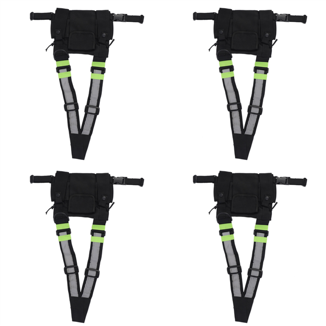4X Radios Pocket Radio Chest Harness Front Pack Pouch Vest Rig Carry Case for 2 Way Walkie Talkie