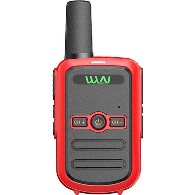 (Standard-Red) WLN KD-C51 Mini Walkie Talkie UHF 400-470MHz 16CH USB Charging Long Range Portable Handheld Two Way