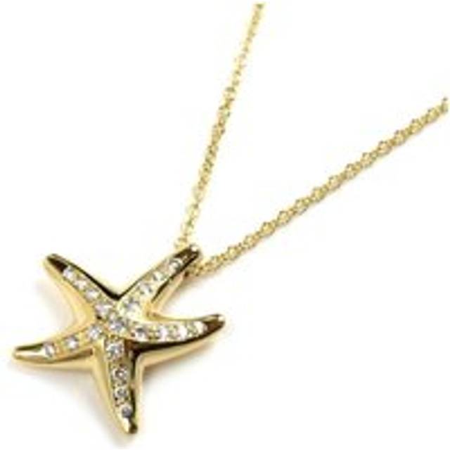 Womens Preloved Starfish Diamond Necklace Wo - Gold - Metallics - One Size