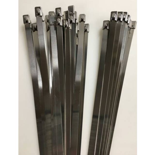 Stainless steel self-locking cable ties uncoated size 680mm x 7.9mm - 50pc pack