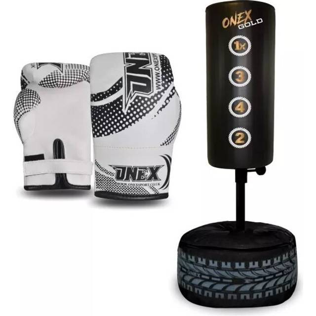 FREESTANDING PUNCH BAG MITTS GLOVES KIT JUNIOR GIFT SET FOR KIDS PUNCH BAG