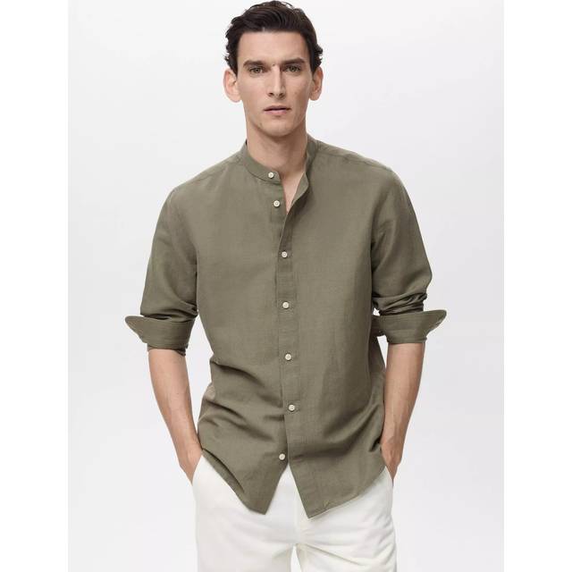 Mango Chennai Linen Blend Regular Fit Shirt
