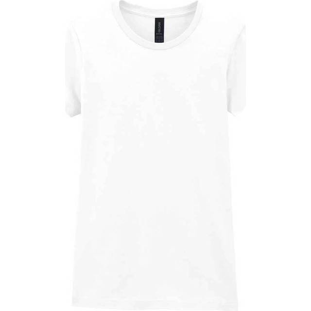 (18 UK, White) Gildan Womens/Ladies Softstyle Plain Ringspun Cotton Fitted T-Shirt