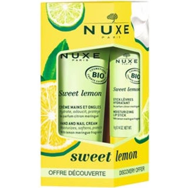Nuxe - Duo Sweet Lemon - Organic Hand and Nail Cream + Organic Moisturizing Lip Stick - 2 pièce