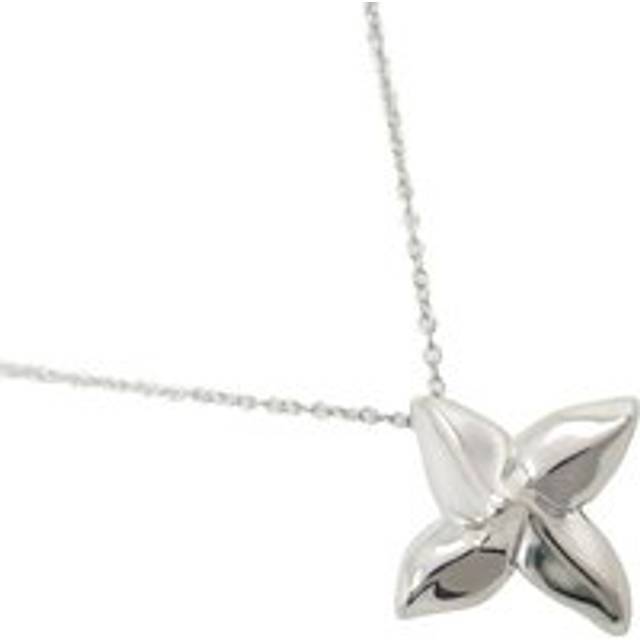 Womens Preloved Paloma Picasso Flower Pendant Necklace Wo - Silver - Grey - One Size