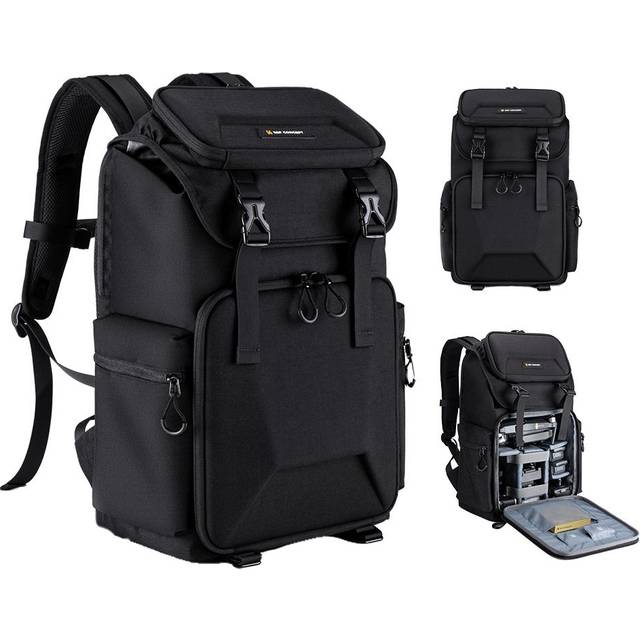 K&F CONCEPT Hard Shell Camera Backpack Waterproof SLR/DSLR Camera Bag 25L Large Capacity black