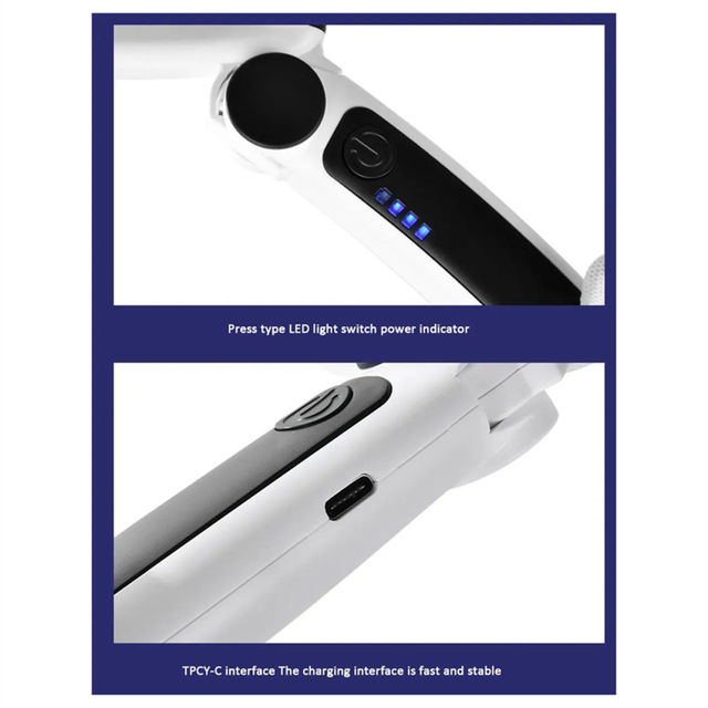 5/20/45X Magnifying Glass Lighted with 20 LEDs Rechargeable Handheld Reading for Small Font Seniors