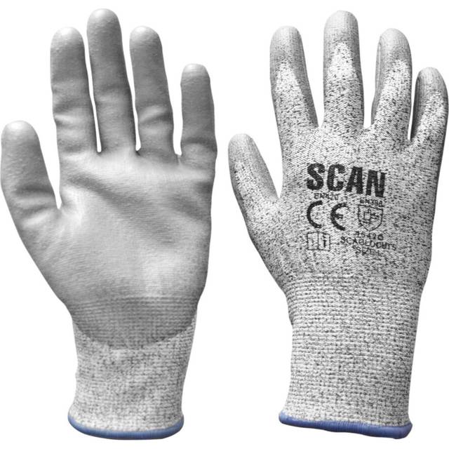 Scan GLOCUT5 PU Coated Cut 5 Liner Gloves - Grey