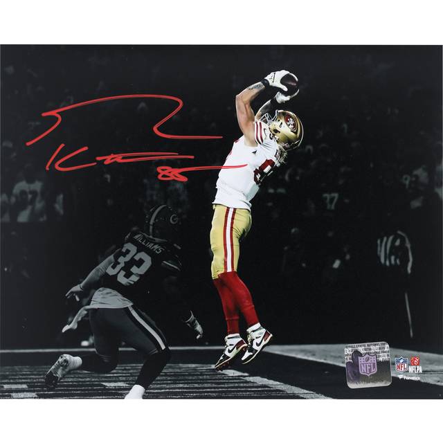 George Kittle San Francisco 49ers Autographed 8" x 10" Spotlight Catch Photograph