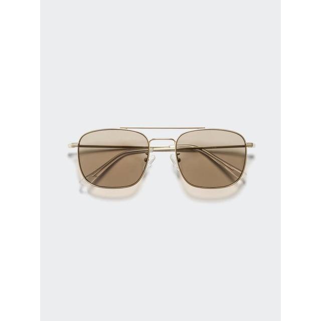 Uniqlo Japan Sunglasses Metal Double Bridge 34 BROWN/ONE SIZE