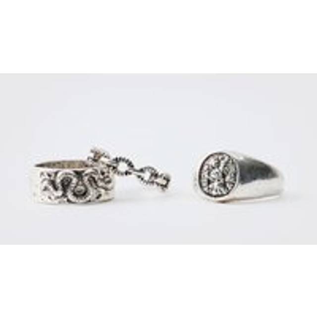 Mens Silver Rings 3 Pack