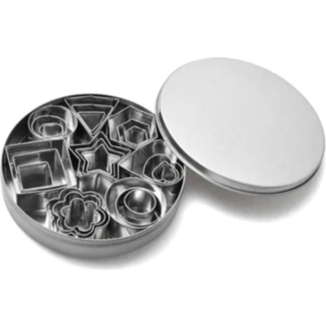 24 Pcs Cookie Cutters Set Biscuit Mould 430 Stainless Steel Vegetable Fruit Cutters for DIY Baking