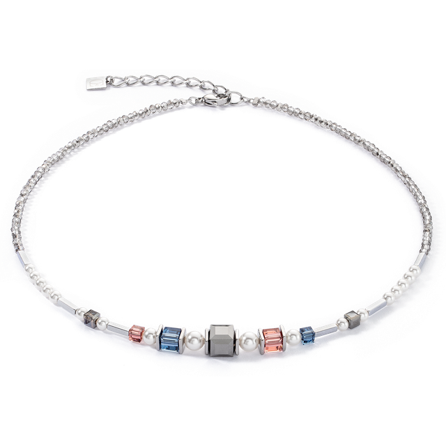 COEUR DE LION Vintage Pearl Mix Halskette silber-grau