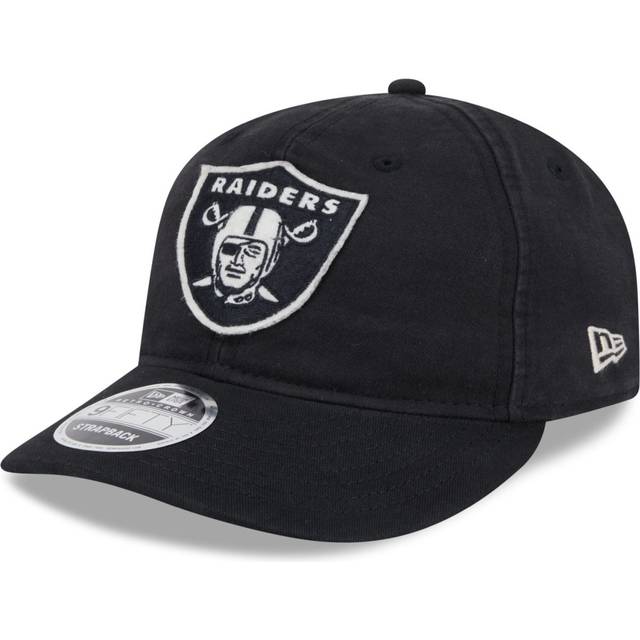 New Era - NFL Svart snapback Keps - Las Vegas Raiders Canvas Felt Logo Black Strapback @ Hatstore