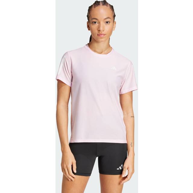 adidas Womens Running Own The Run T-Shirt - Pink, Clear Pink, Size M, Women