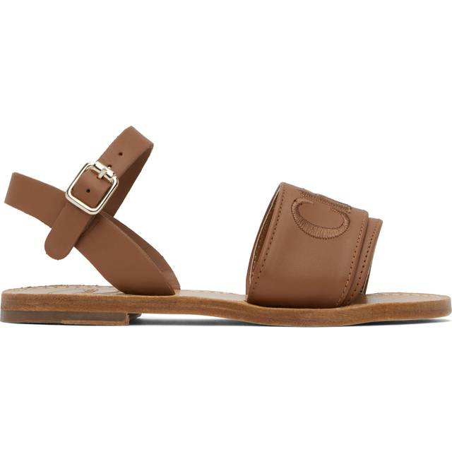 Chloé Kids Brown 'Chloé' Sandals - 33A Dark Chocolate B - EU 28