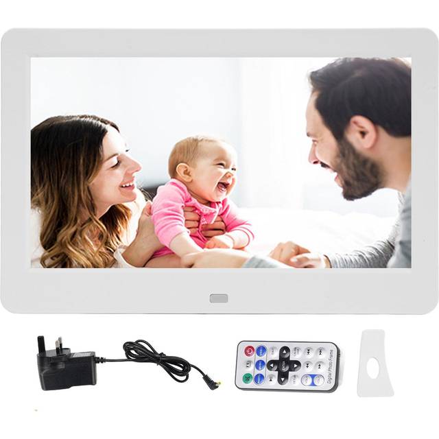 10 Inch Digital Photo Frame Wall Mountable Remote Control 1920x1080 HD Digital Picture Frame for US Plug black