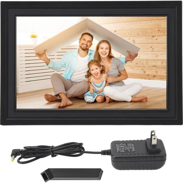 10.2in Digital Picture Frame Smart Cloud WiFi Touchscreen 1080x1920 32GB Built in Storage US Plug