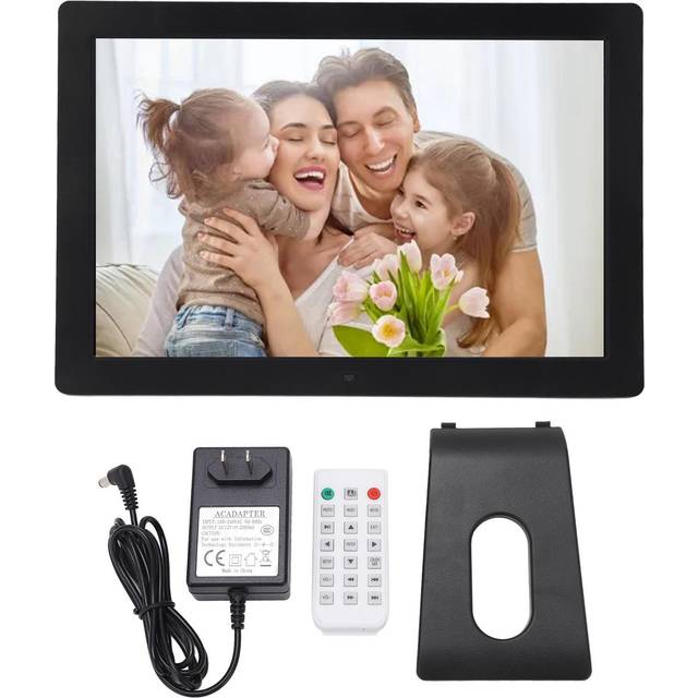 15 Inch HD Digital Photo Frame Intelligent Remote Control Video Player Smart Picture Frame 100‑240V EU Plug