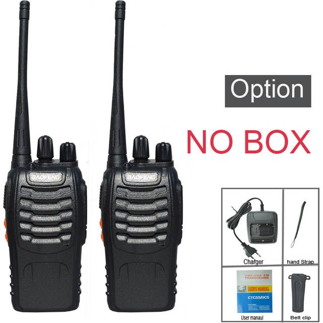 (NO BOX, USB Plug) 2Pcs/Lot BF-888S Walkie Talkie Two-way CB Ham Radio Set BF 888s UHF Comumicador 16CH Walkie-talkie Two Way Transceiver