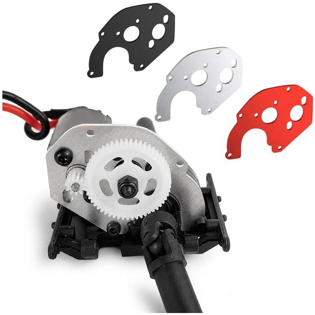 Aluminum Alloy Barrage Motor Fixing Plate Adapter for 1/24 Axial SCX24 90081 RC Crawler Car black