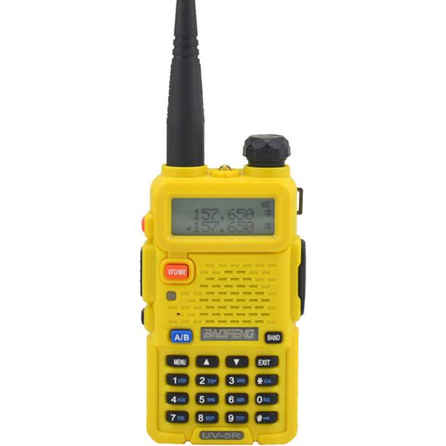 (yellow, EURO) Baofeng Walkie TalkieDualband Two Way Radio VHF/UHF 136-174MHz & 400-520MHz FM Portable Transceiver with Earpiece