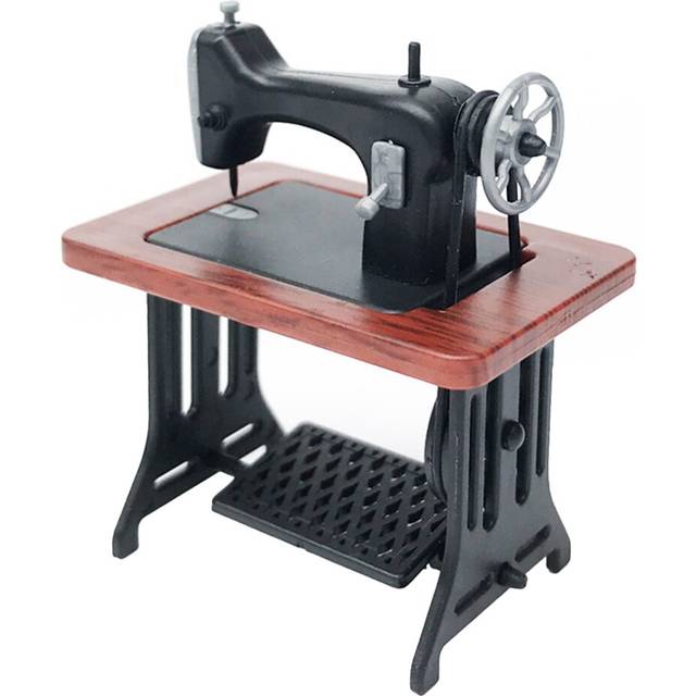 1/24 Doll House Miniature Sewing Machine for Dolls House Toys Red