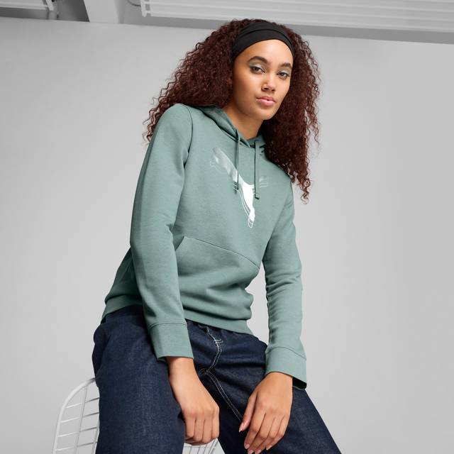 PUMA Ess Metallic Hoodie Women - ['Grön'] (Medium)