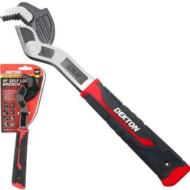 Dekton 10" self-locking adjustable wrench multi-function tool 7–43mm grip