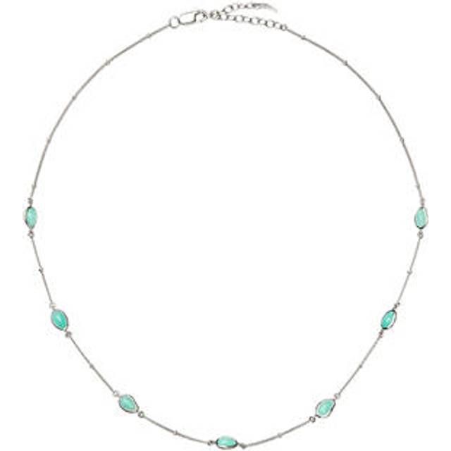 Magma Gemstone Charm Choker | Sterling Silver/Amazonite