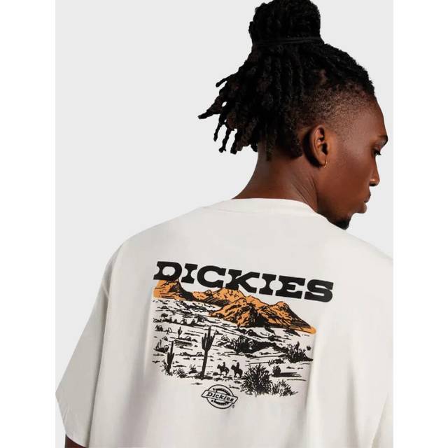 Dickies Mens Relaxed Fit Landscape T-Shirt - Colour: C481 Egret - Size: XL - White