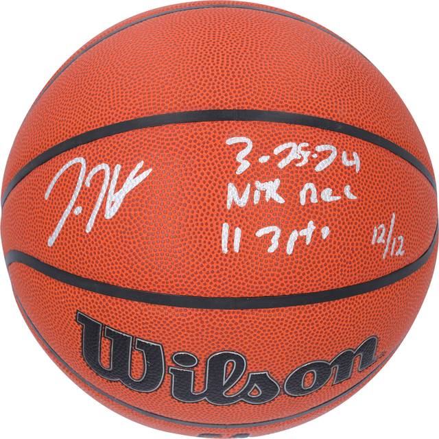 Donte DiVincenzo New York Knicks Autographed Wilson Authentic Series Indoor/Outdoor Basketball with "3-25-24 NYK Rec 11 3pts" Inscription - Limited Edition #12/12