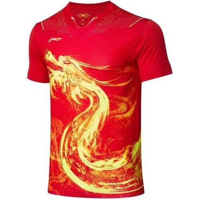 Li-Ning 32th Tokyo Olympics Table Tennis Jersey 'Red Yellow' AAYR361-1 - Red/Yellow