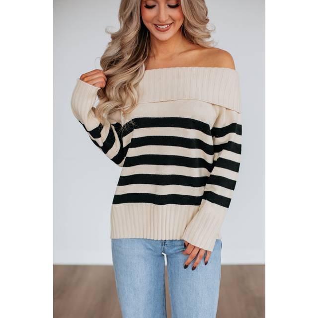 Chantelle Off The Shoulder Sweater - Cream