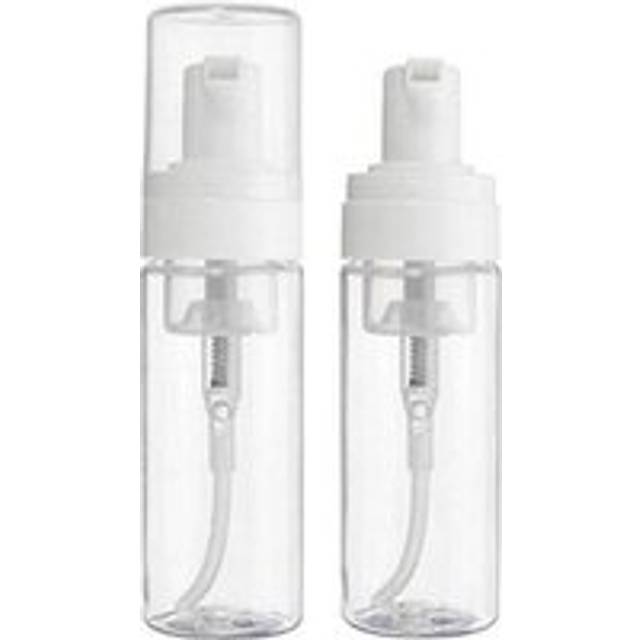 Alwaysh - 2 Pack Empty Plastic Foam Dispenser - Travel Soap Bottles for Facial Cleanser (Clear, 100ml)