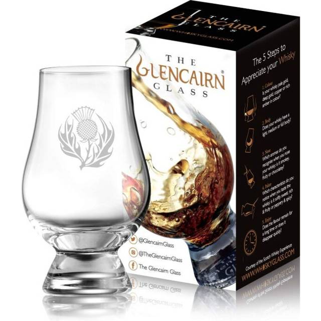 The Official Glencairn Twin Thistle Plant 'Scotland' Design Scottish Irish Whisky Glass