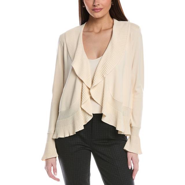 St. John Fluid Ruffle Knit Cardigan