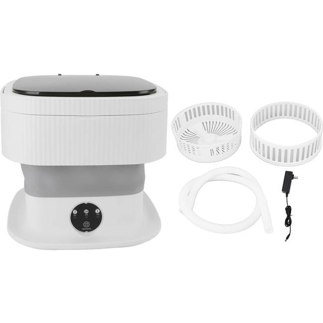Portable Washing Machine 40W Mini Foldable Laundry Machine 10L Large Capacity Underwear Washer for gray