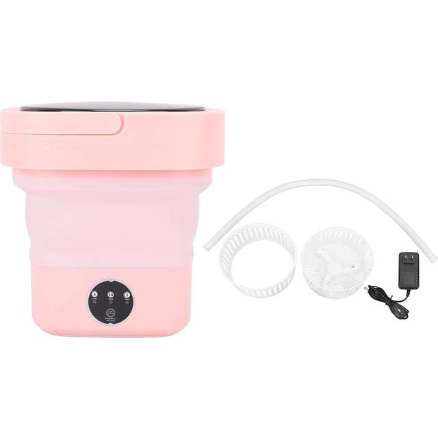 Folding Washing Machine Sakura Pink 8L 3 Modes with Drainage Basket Foldable Underwear Washer