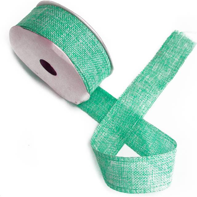 Natural Texture Ribbon 38mm X 20m - Aqua