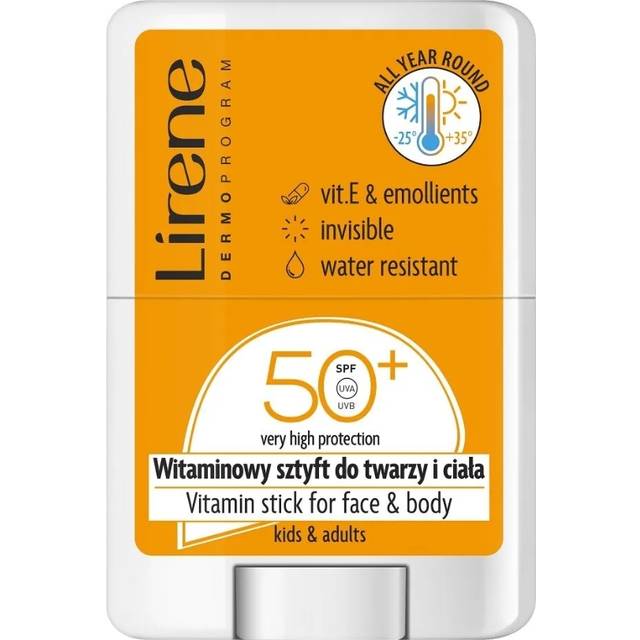 Lirene Vitamin Stick For Face&Body Solskyddsstift för ansikte och kropp SPF 50 15 g