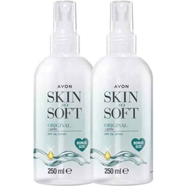2 x Avon Large Skin So Soft Dry Oil Spray, Formulated with Jojoba Oil and Vitamin E to Lock in Moisture, 2 x 250ml