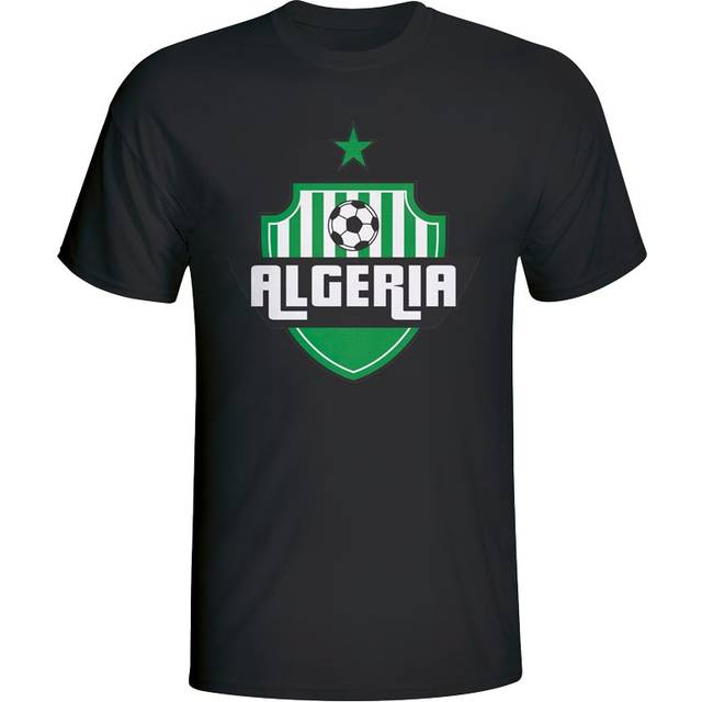 Algeria Country Logo T-shirt (black) Men's Polyester Made By: Gildan