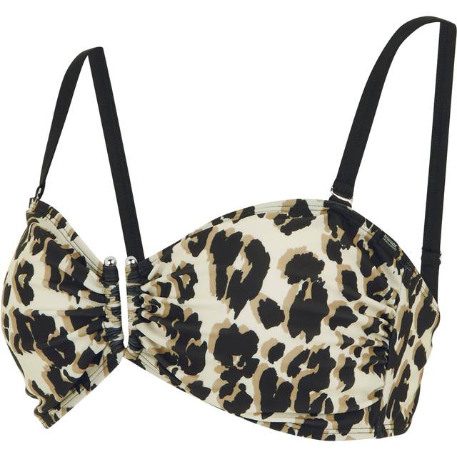 (10 UK, Natural) Regatta Womens/Ladies Aceana III Leopard Print Bikini Top