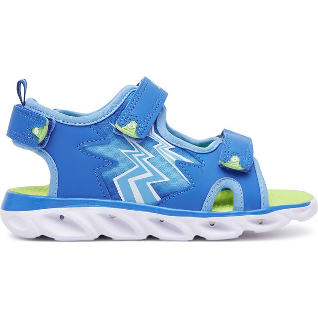 Leaf Filipstad  Blinkande Sandaler, Blue/Lime, 29